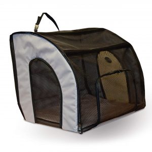 Soft side portable dog carrier for car seat