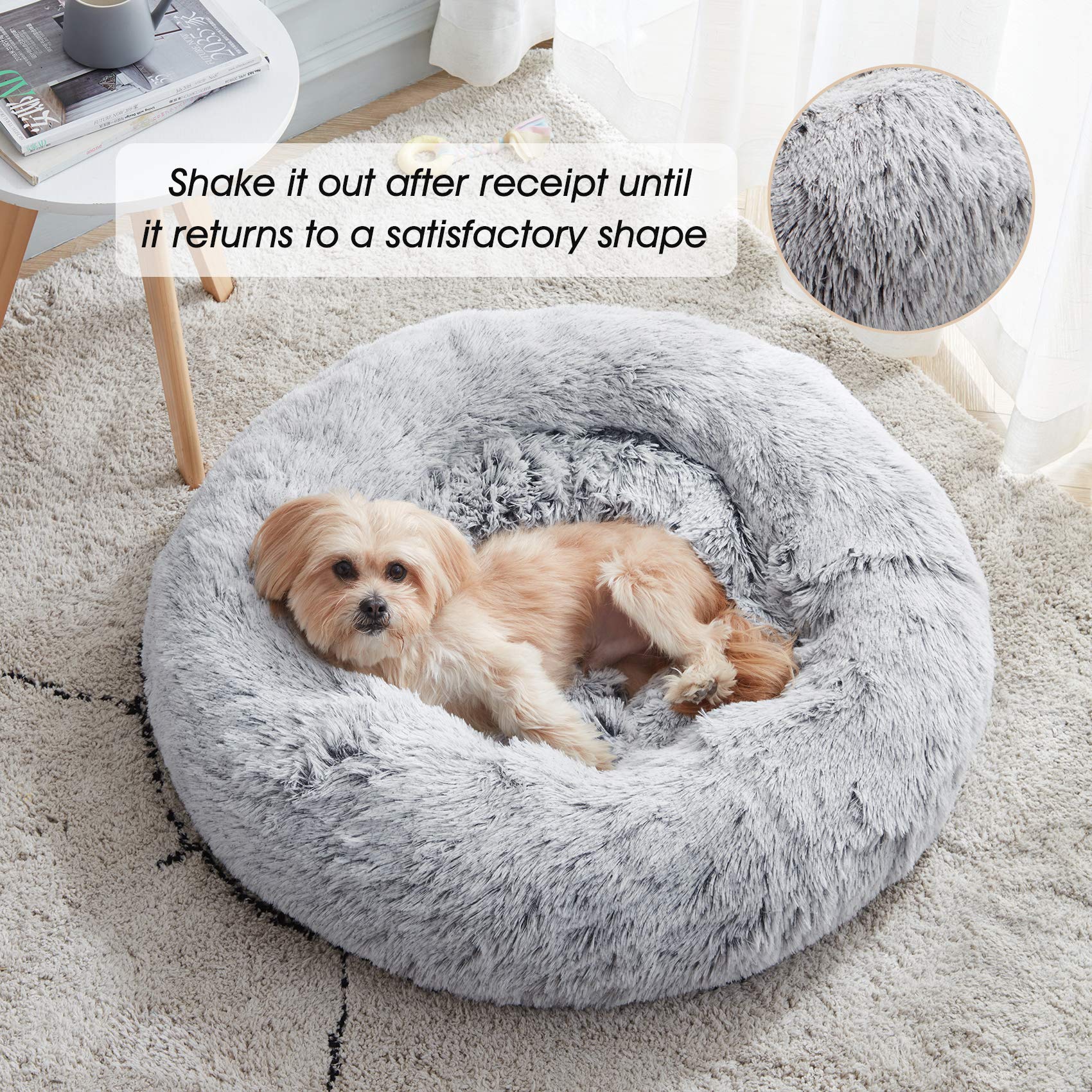 Version 1.0.0 Anti-Anxiety donut cuddler dog bed