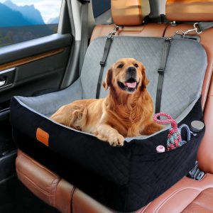 Durable car bed booster seat for multiple dogs