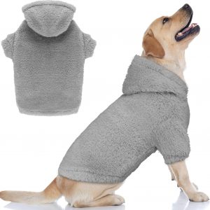 Fuzzy hoodie jacket for dog
