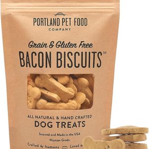 Gourmet dog treats bacon flavored